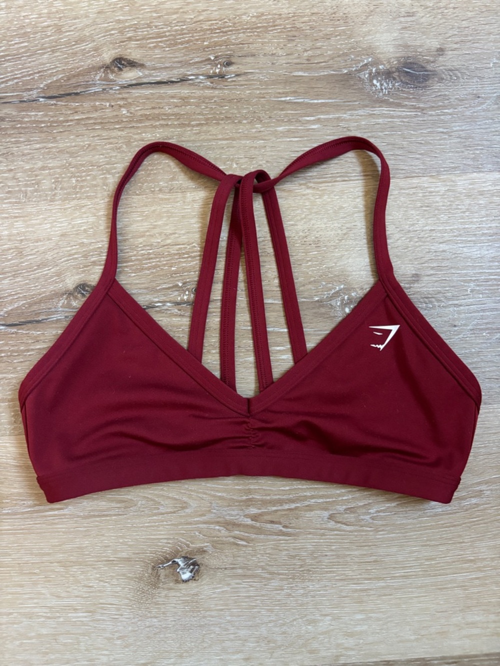 Gymshark Minimal Halterneck Sports Bra Spiced Red